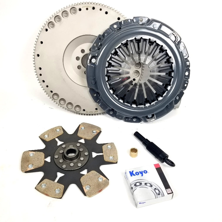 ZSpeed Super Six 6 Puck Clutch + Billet Steel 17.2lb Flywheel Package 300zx Twin Turbo