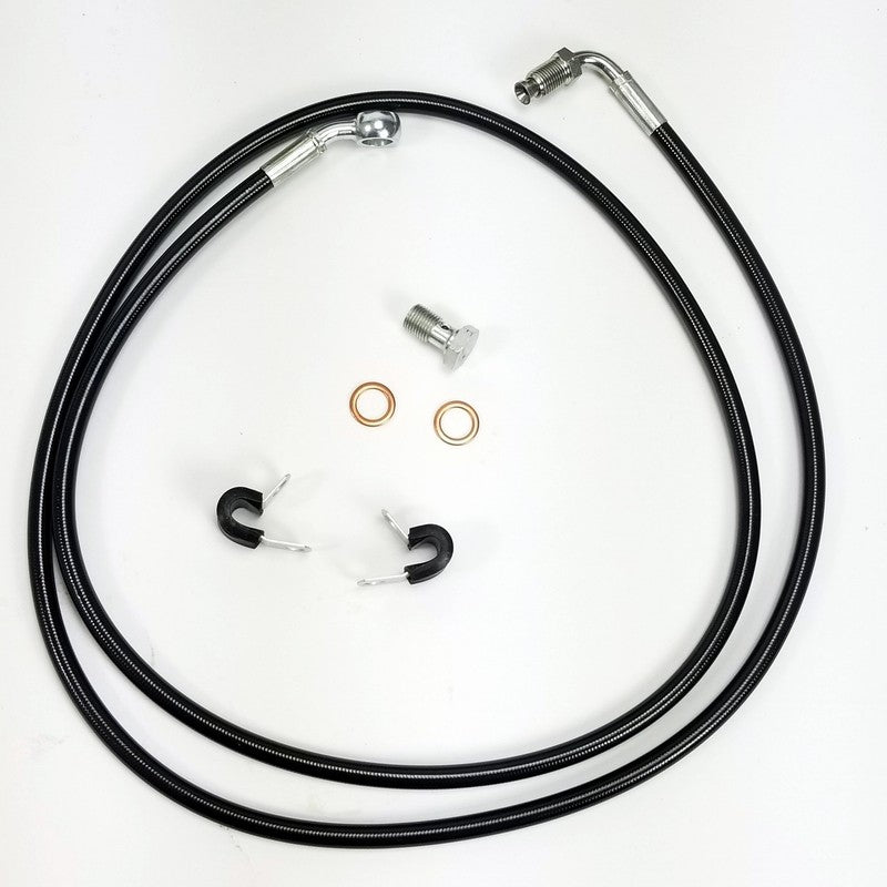 ZSpeed Stainless Braided Long Clutch Hose Line Replaces Hardline M10x1.0 fittings 10MM